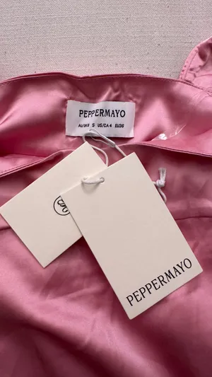 Odette Satin Peppermayo Mini Dress thumbnail 6