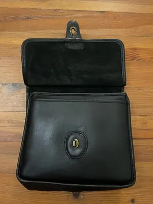 Vintage Coach Willis 9927 Black Leather Satchel Top Handle Bag Made USA 1990s thumbnail 3