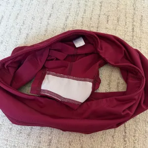 Fleo Women's Burgundy Athletic Shorts Red thumbnail 4