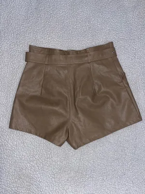 Gilli Faux Leather Shorts Tan Size M thumbnail 6