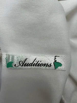 Auditions White Textures Mesh Long Sleeve Maxi Gown with Low Back and Lace Hem D thumbnail 10