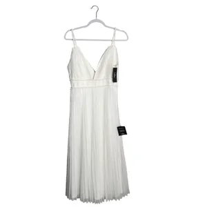 New Lulus Medium Sweet Greek Goddess‎ White Mesh Dress Romantic Cottagecore thumbnail 3