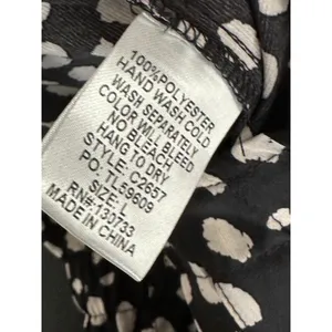 Umgee Black Cream Polka‎ Dot High waisted Pants Size L Wide Leg NWT Teacher thumbnail 8