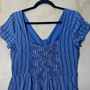 Hollister California Blue White Stripe Stretch Dress Size‎ Large thumbnail 8
