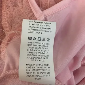 Women's M Pastel Pink Long Sleeve Sheer Mesh Fairy‎ Top thumbnail 8