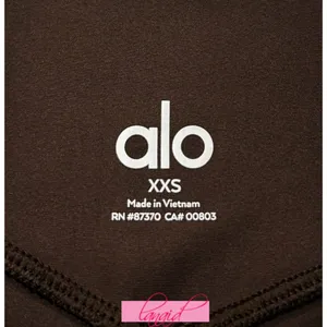 Alo High-Waist Airlift Elongated Leggings Espresso Hi-Rise Waisted Split Hem XXS thumbnail 6