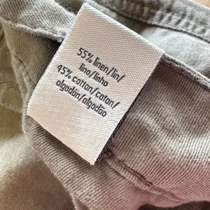 Calvin Klein Jeans Womens Brown Linen Blend Cropped Utility Cargo Pants Size Sm thumbnail 7