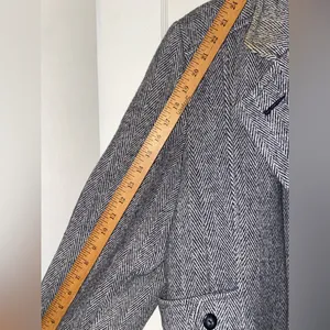 Vintage Union Made Abbmoore Wool Blend Grey Herringbone Coat/Jacket Made in USA thumbnail 4