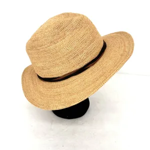 Goorin Bros Haze Fedora Sun Hat Size S Natural Raffia Straw Wide Brim Boho thumbnail 3