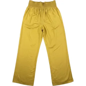 Miss Universe 06 Zuleyka Rivera Mustard Yellow Wide Leg Smocked Waist Pants Lrge thumbnail 7