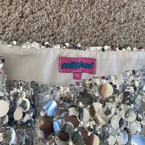Edikted Dazzling Silver Mini Skirt thumbnail 4