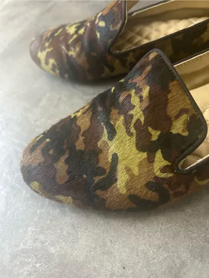 Birdies The Blackbird Starling Flats in Camo Calf Hair Size 7.5 thumbnail 5