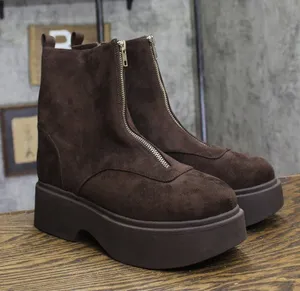 Wild Fable Womens Honor Boots Faux Suede Platform Combat Boots Dark Brown 9M thumbnail 1