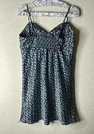 Free People On Our Radar Slip Dress Navy Combo size Medium thumbnail 3