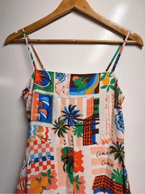 SugarLips Lumy Mix Vin Smocked Maxi Dress size xs women’s thumbnail 8