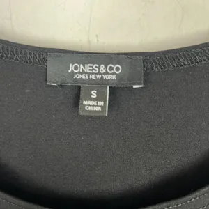 NWT Jones & Co New York Sleeveless Faux Crossover Hem Top Black Size Small S NEW thumbnail 6