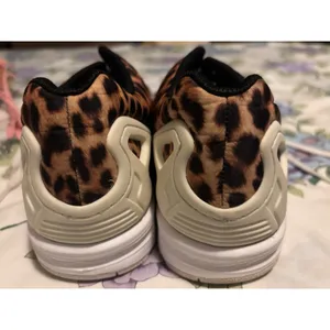 Adidas ZX Flux Sneakers Women’s Leopard Pink Brown Black Sz 8.5 thumbnail 6
