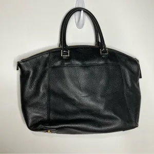 Michael Kors black pebbled‎ leather handbag large thumbnail 7