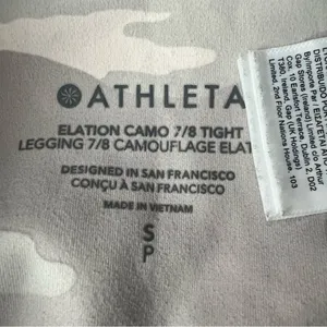 Athleta Elation Camo 7/8 Tights Size Small Gray Camouflage High-Rise‎ Leggings thumbnail 5