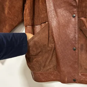 AVANTI Womens Brown Suede Leather Mix Jacket Size S‎ thumbnail 4