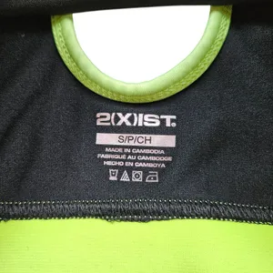 2XIST Micro Cross-Back Sports Bra Womens Small Black Green Sportswear thumbnail 4