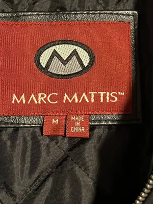 Womens M Marc Mattis Black Genuine Leather Minimalist Moto Full Zip Jacket thumbnail 8