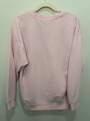 Adidas Athletic League Pink Green‎ Embroidered Crewneck Sweatshirt HL0043 Small thumbnail 4