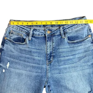 Judy Blue Los Angeles Distressed Boyfriend Fit Raw Hem Jeans Women's Size 15/32 thumbnail 8