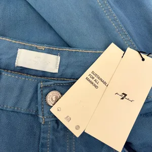 NWT!! 7 FOR ALL MANKIND Balloon Distressed Denim Jeans Tapered Blue Size 26 thumbnail 8