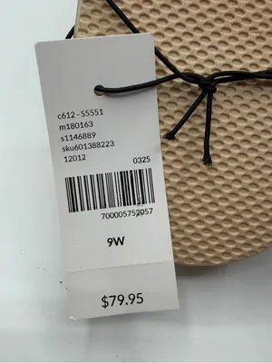 Lane Bryant Raffia Slide Sandals 9W Wide Beige Woven Comfort NWT thumbnail 8