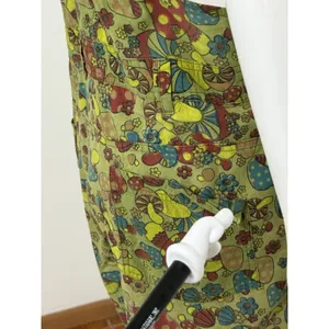 Vintage Jayli Women’s Mushroom Print Overall Shorts Retro Boho Hippie Size XL thumbnail 6