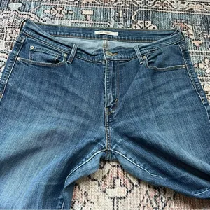 Levi's 505 Straight Dark Wash Straight Leg Jeans Size 12 Mid Rise Denim thumbnail 7