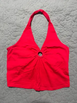 Hollister Red Halter Top thumbnail 1