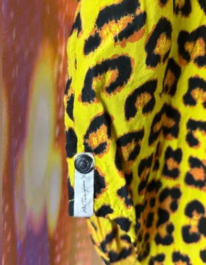 One Teaspoon Yellow & Black Leopard Print Mini Skirt✨ thumbnail 3