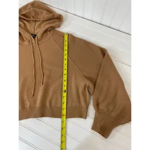 Lulus Casual Cozy Light Brown Balloon Sleeve Pullover Hooded Sweater Size XS thumbnail 8