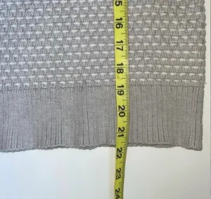 J. Crew Factory Turtleneck Sweater Beige Gray & White Tight Knit thumbnail 10