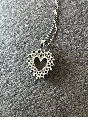 Free People 925 real emerald moissanite necklace thumbnail 7