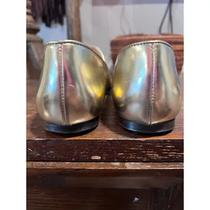 J.Crew Metallic Gold Square Toe Mary Jane Ballet Flats Size 7 thumbnail 8