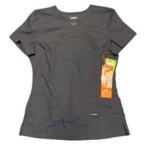 Landau Modern Fit Gray Hospital Work Scrubs XX-Small thumbnail 1