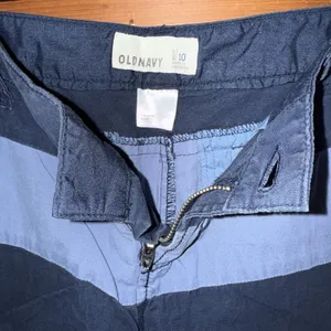 Old Navy Stripe Shorts Stripe Blue 100% Cotton Beachy Surf Size 10 thumbnail 3