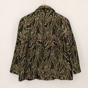 Metallic Tiger Print Brocade Blazer Womens Size S Gold Black Evening NYE Party thumbnail 4