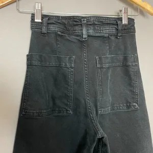 Zara Jeans Marine Straight Jeans Size‎ 0 Women Wide Leg Raw Hem Faded High Rise thumbnail 9