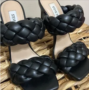 🆕 “Kenley” Steve Madden Elegant Black Braided Heels! Elegant black braided heels by Steve Madden! thumbnail 4