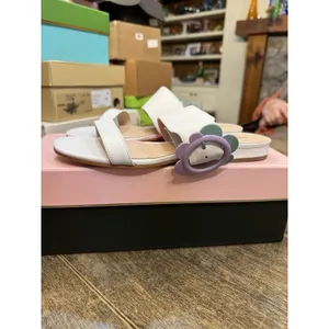 Kate‎ Spade New York Womens Fabi Flat Sandals White Lavender Size 7.5 thumbnail 3