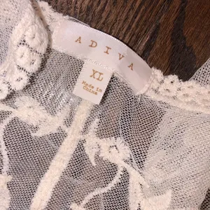 ADIVA ivory color lace knit light sheer kinono size XLarge thumbnail 3