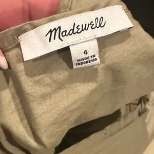 Madewell Khaki Olive Green Cold Shoulder Cotton Neutral Minimalist Sundress 4 thumbnail 8