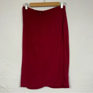 Lovers and Friends Burgundy Red Faux Wrap Mini Skirt Womens M Coquette Luxury thumbnail 5