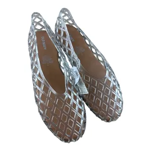 Old Navy Womens Caged Jelly Flats Clear Diamond Lattice Slip On Shoes Size 10 thumbnail 4