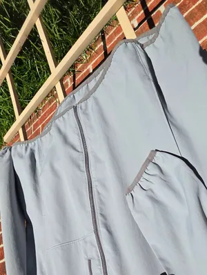 L.L. Bean womens Lightweight Windbreaker Grey Size XL Gray thumbnail 4