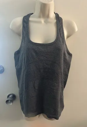 lululemon athletica Charcoal Gray Scoop Neck Racerback Tank thumbnail 1
